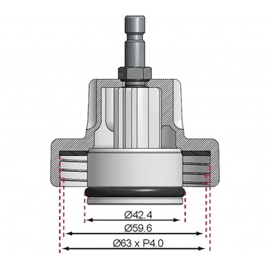 Spaudimo adapteris Nr. 13 BGS 8027, 8098 | Chrysler, Mercedes (8027-13) 3