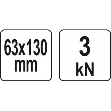 Spaustuvas C tipo | gilus | 63 X 130 mm /2,5X5" (YT-64190) 2