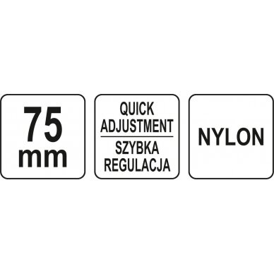 Spaustuvas C tipo | nailonas | 75 mm (YT-64184) 2