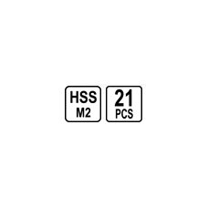 Sriegiklių komplektas | HSS | М3-М12 | 21 vnt. (YT-2976)