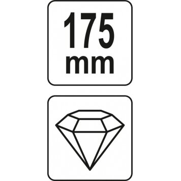 Stiklo rėžtukas | deimantiniu antgaliu | plieninė galvutė (YT-37390) 3