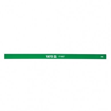 Statybinis pieštukas, dažytas žaliai H4 kietumas, 245mm, 144 vnt (YT-6927)