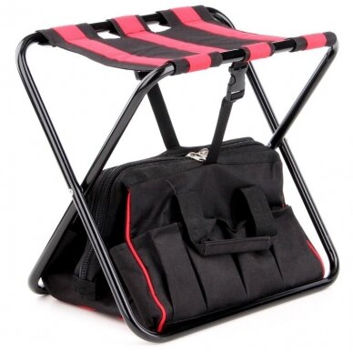Sudedama kėdutė | su įrankių krepšiu ir kišenėmis | 42x29x30 cm (YT-7446) 7