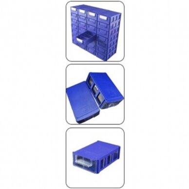 Sukraunama plastikinių techninės įrangos dalių laikymo dėžutė | 14.5x9.5x5 cm (SPB145) 1