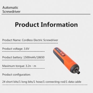 Suktuvo ir antgalių rinkinys CES26 | Li-ion | 3.6V | 3.2Nm | 27VNT. 11