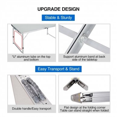 Sulankstomas staliukas Essen Tools LC01 | 1200x600x540/615/695mm 6