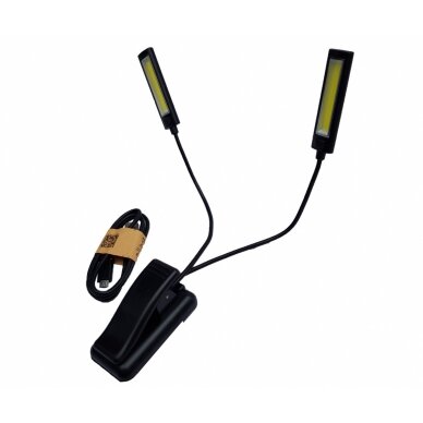 Šviesos diodų šviestuvas | su prisegtuku | 6W COB Led | USB | 2 vnt. (CDL02) 5