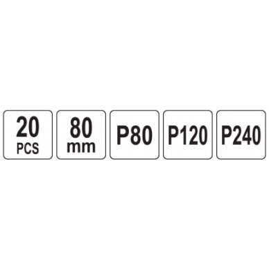 Švitrinio trikampio popieriaus rinkinys multi-įrankiui | P80 10 vnt / P120 5 vnt / P240 5 vnt (YT-34693) 3