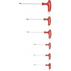 T-rankenėlių atsuktuvų rinkinys | T-Star su sylėmis (Torx) | T10-T40 | 6 vnt. (7830)