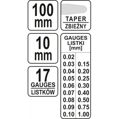 Tarpumačiai | 0,02-1 mm | 17 vnt. (YT-7220) 2