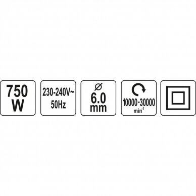 Tiesinis šlifuoklis YATO YT-82080 | 750W | 6MM 2