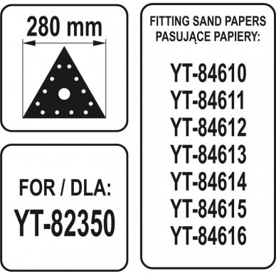 Trikampė šlifavimo galvutė trikampė | YT-82350 šlifuokliui (YT-82354) 3