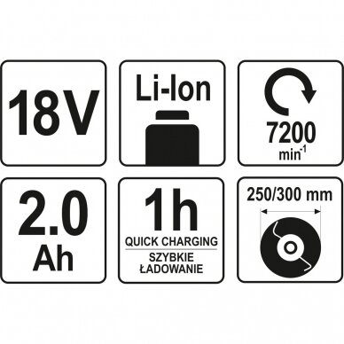 Trimeris YATO YT-82830 | Li-ion | 18V | 300MM 5