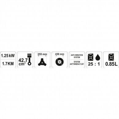 Trimeris YATO YT-85003 | 1250W | 42.7CM3 | 430MM 2