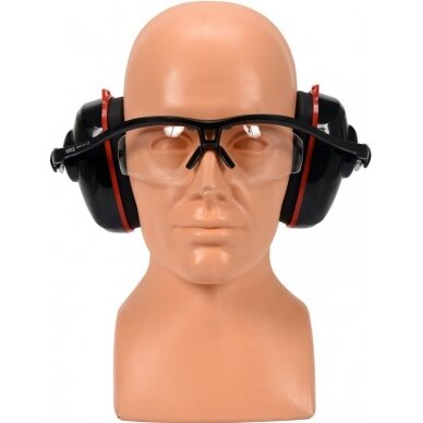 Triukšmo mažinimo ausinės | su integruotais skaidriais akiniais (YT-74636) 2