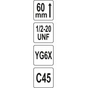 Universali gręžimo karūna | TCT | 1/2"-20UNF | 22 mm (YT-43972) 2