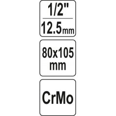 Universalus alyvos filtro raktas | 12,5 mm (1/2") | 80 mm - 105 mm (YT-08236) 3