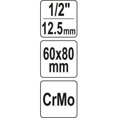 Universalus alyvos filtro raktas | 12,5 mm (1/2") | Ø 60 - 80 mm (YT-08235) 3