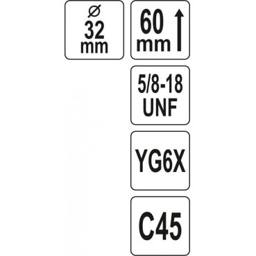 Universali gręžimo karūna | TCT | 5/8"-18UNF | 32 mm (YT-43974) 3