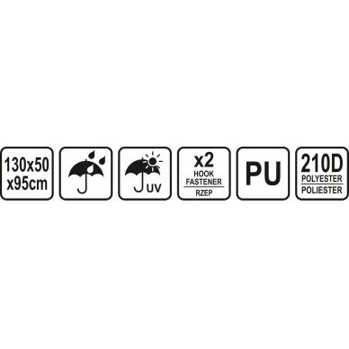 Uždangalas griliams | atspari Oksfordo medžiaga | poliuretanas | 130 X 50 X 95 cm (99761) 1