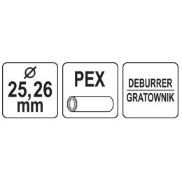 Vamzdelių kalibratorius su atskyrimu | PEX | 25/26 mm (YT-22377) 3