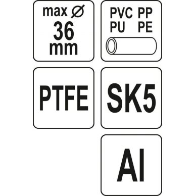 Vamzdžio pjoviklis | PTFE | 0-36 mm (YT-22270) 3