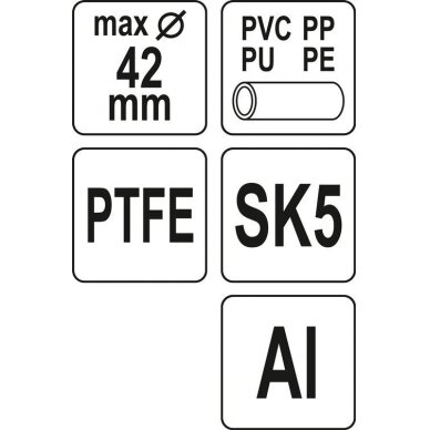 Vamzdžio pjoviklis | PTFE | 0-42 mm (YT-22271) 4