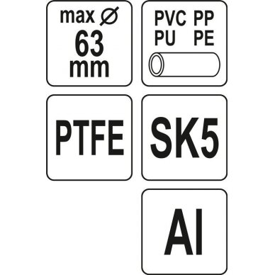 Vamzdžio pjoviklis | PTFE | 0-63 mm (YT-22273) 4