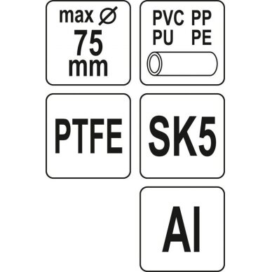 Vamzdžio pjoviklis | PTFE | 0-75 mm (YT-22274) 4