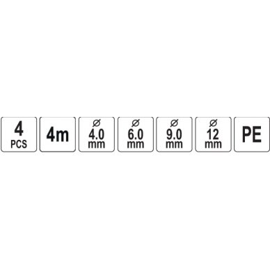 Vamzdžių lenkimo strypų rinkinys | 1/4" 3/8" 1/2" 5/8" (YT-21860) 5