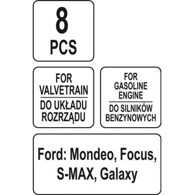 Variklio fiksavimo įrankių rinkinys | Ford  (YT-06026) 4