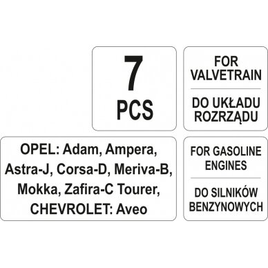 Variklio fiksavimo rinkinys | Opel/Vauxhall, CHEVROLET 1.0/1.2/1.4 (YT-06009) 4
