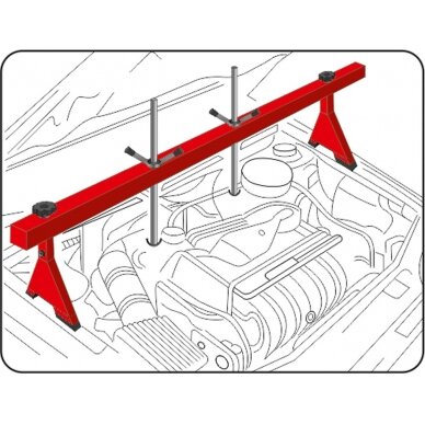 Variklio ir pavarų dėžės laikiklis YATO YT-55568 | 500KG 1