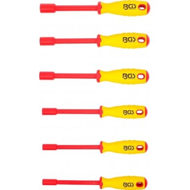 VDE atsuktuvų rinkinys | su galvute | Šešiakampiai | 5,5 - 12 mm | 6 vnt. (71095) 2