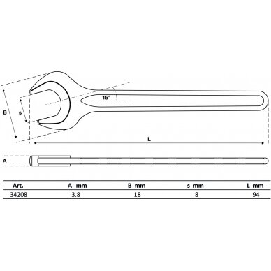 Veržliaraktis atviru galu | DIN 894 | 8 mm (34208) 1