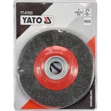 Vielinis diskinis šepetys | nerūdijantis plienas | INOX | ⌀32 / 200 mm (YT-47555)