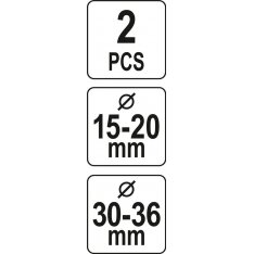 Vožtuvų pritrynėjų rinkinys | 16x21 / 28x24 mm | 2 vnt. (YT-06187) 5