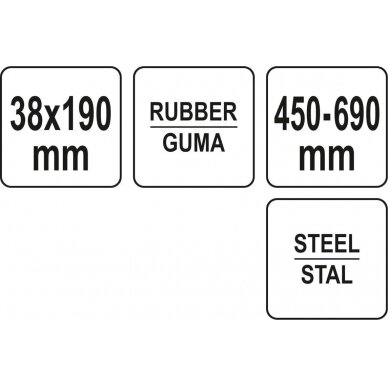 Volelis guminis | teleskopinis | klijuojamiems paviršiams spausti (YT-44152) 3