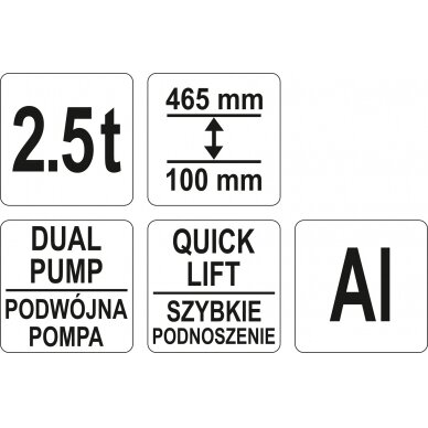 Žemo profilio lengvas hidraulinis domkratas su ratukais YATO YT-17205 | 2.5T 2